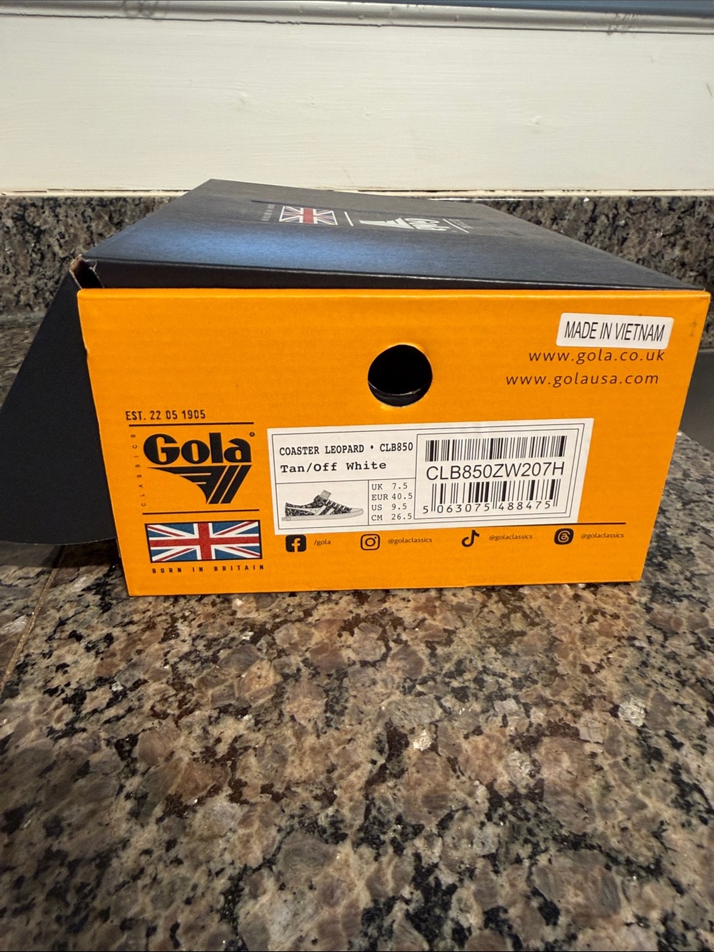 Gola Leopard Print Low-Top Sneakers in Tan/Black - Picture 10 of 10
